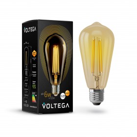 5526 Voltega Лампа светодиодная  Loft LED, ST64, 6 Ватт, теплый свет 2800К, 620Lm