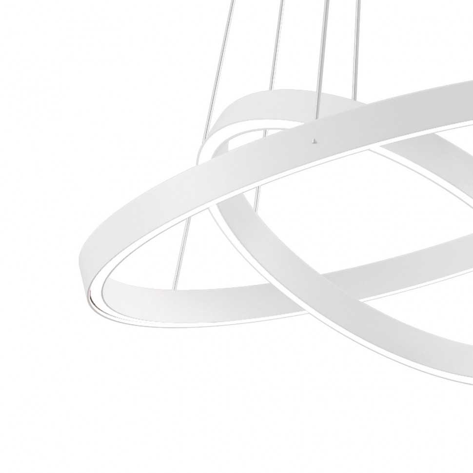 MOD058PL-L55W4K MAYTONI белая светодиодная люстра 2 кольца RIM, 61W, 4000K, 3500Lm, диаметр 60см