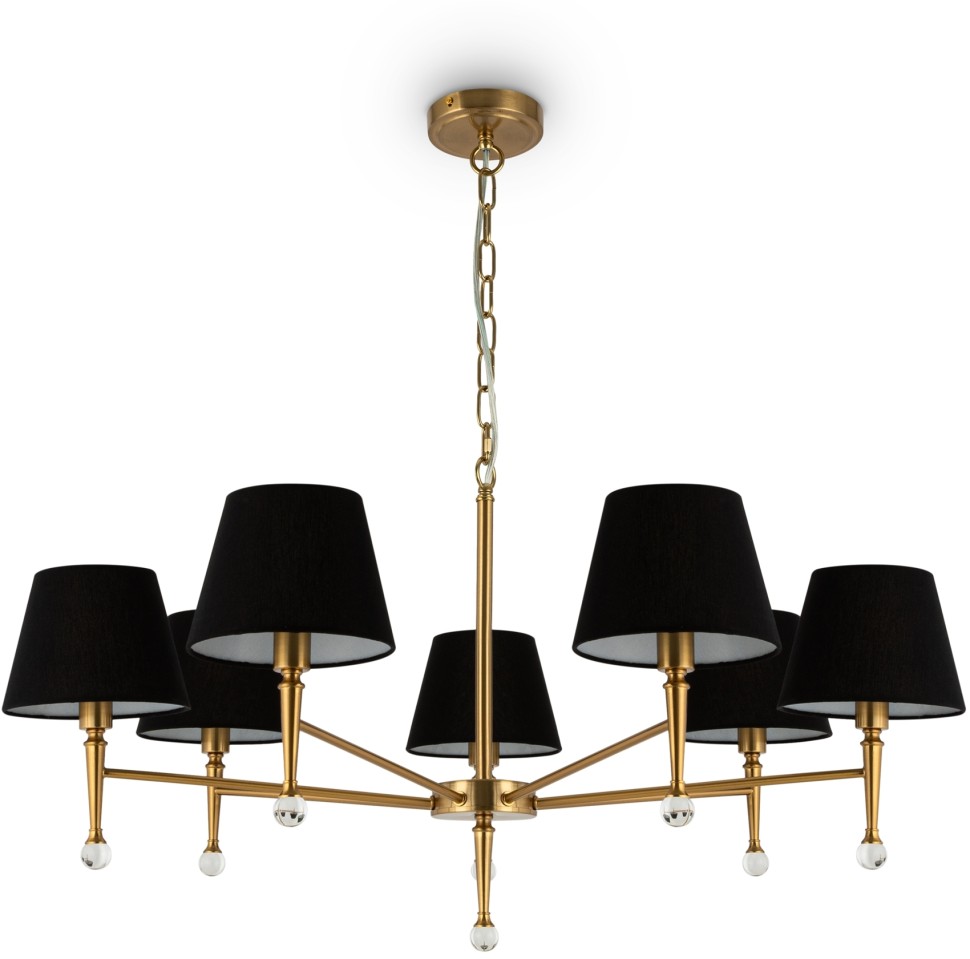 FR5190PL-07BS FREYA подвесная люстра Rosemary, черные плафоны, E14*7*40W