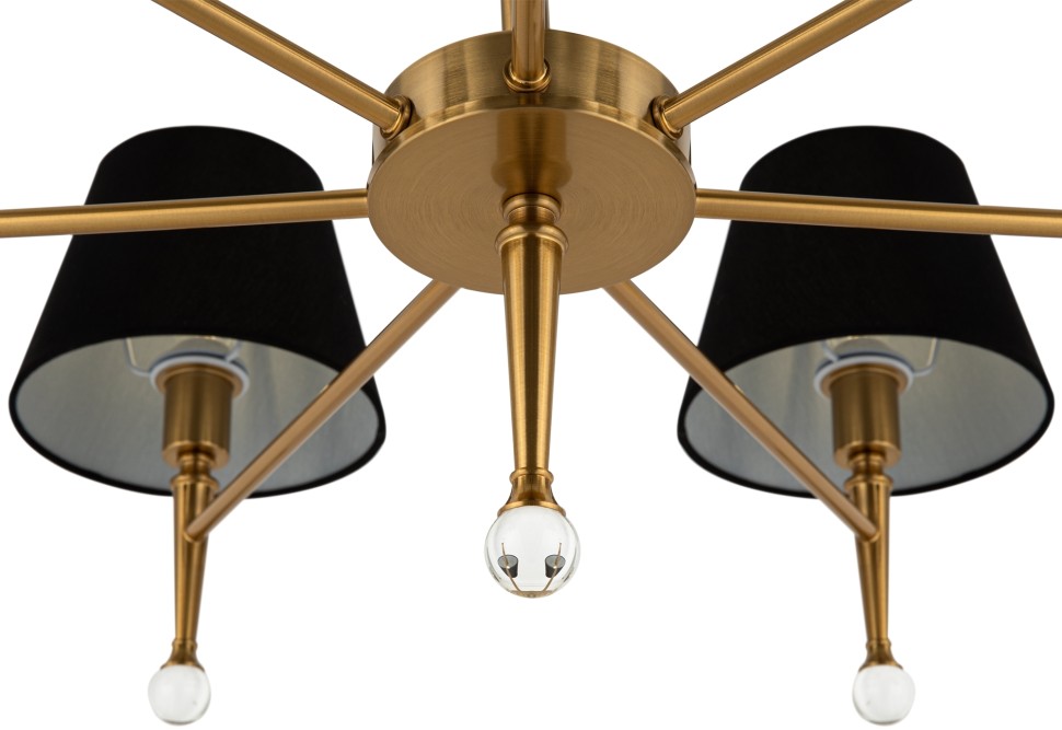 FR5190PL-07BS FREYA подвесная люстра Rosemary, черные плафоны, E14*7*40W