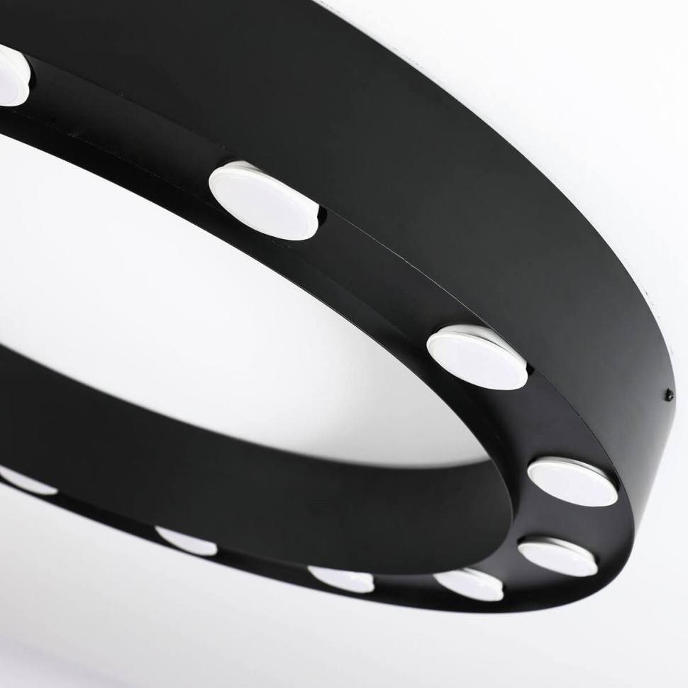 3007-15U FAVOURITE черный потолочный светильник Attica, GU10*15*5W, 80см диаметр