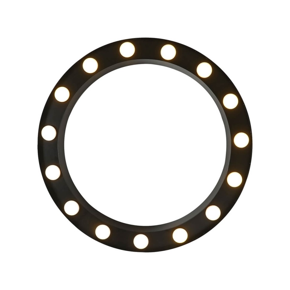 3007-15U FAVOURITE черный потолочный светильник Attica, GU10*15*5W, 80см диаметр