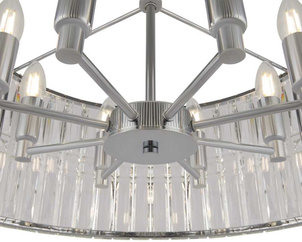 MOD094PL-08CH MAYTONI подвесная хрустальная люстра Facet, E14*8*40W, хром