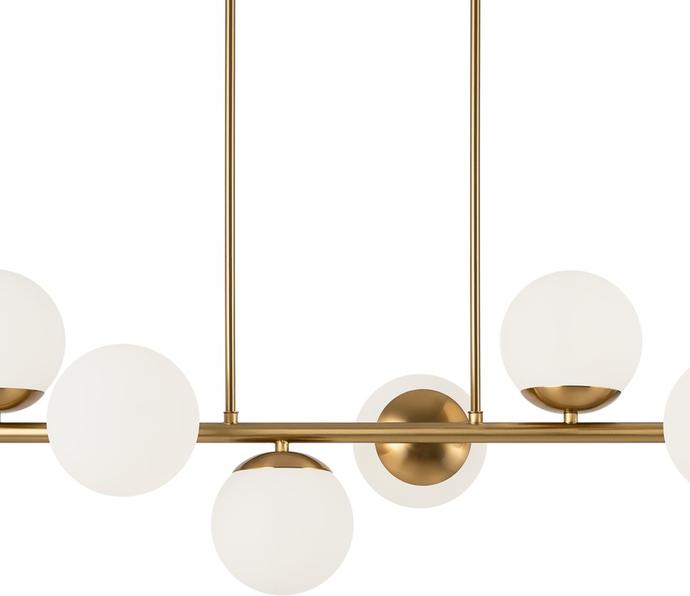 FR5199PL-08BS FREYA потолочная люстра на штанге Zing, латунь, E27*8*60W