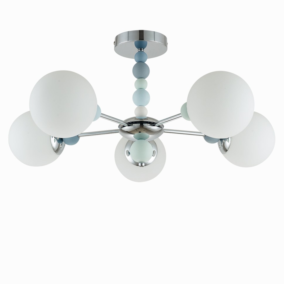 6525/5C LUMION MODERNI Потолочная люстра SUNDAY, E14*5*40W, хром, 65см диаметр