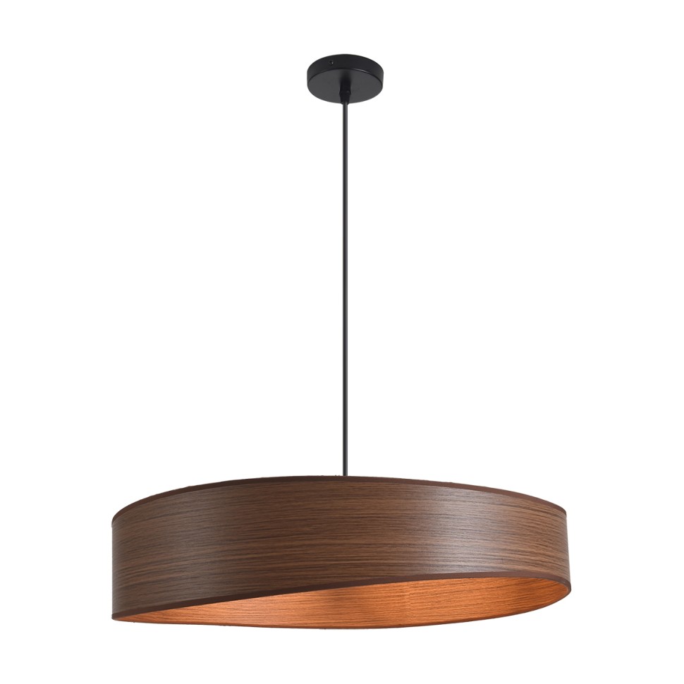 8420/6A LUMION Подвесной светильник LAGOMA, 60см диаметр, E14*6*40W, черный/коричневый, металл/ПВХ
