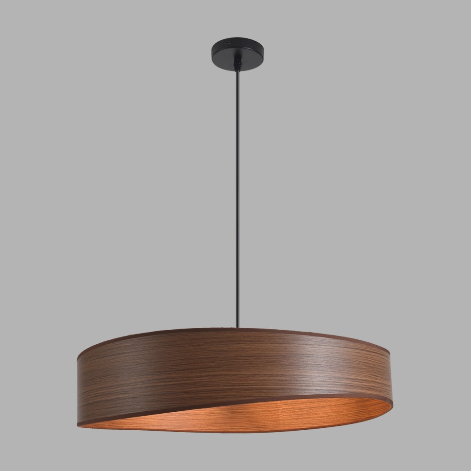 8420/6A LUMION Подвесной светильник LAGOMA, 60см диаметр, E14*6*40W, черный/коричневый, металл/ПВХ
