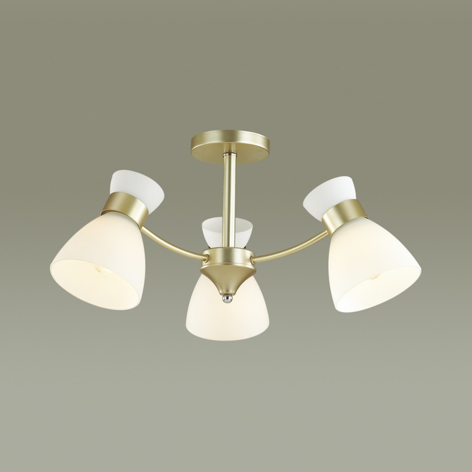 4535/3C LUMION потолочная люстра WILMA, матовое золото с белым, 3хЕ27*60W