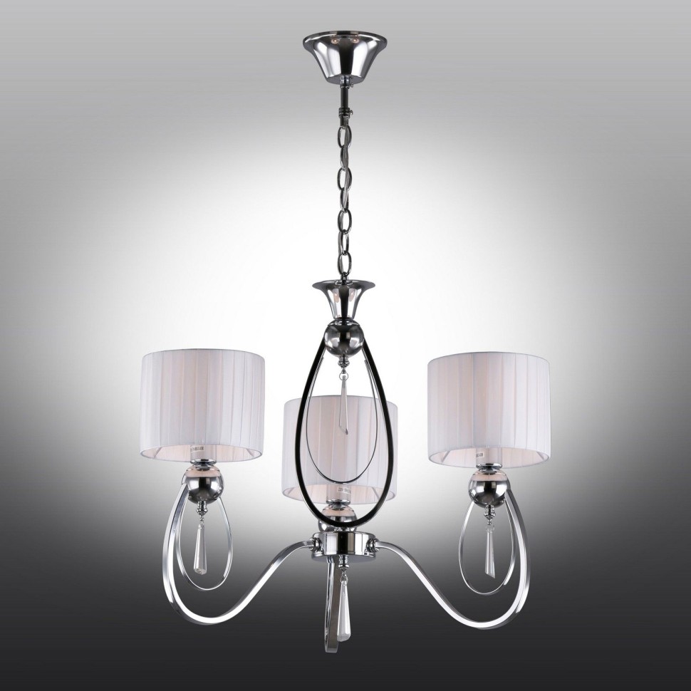 OML-63803-03 OMNILUX подвесная люстра Mellitto, хром, белый, E14*3*40W