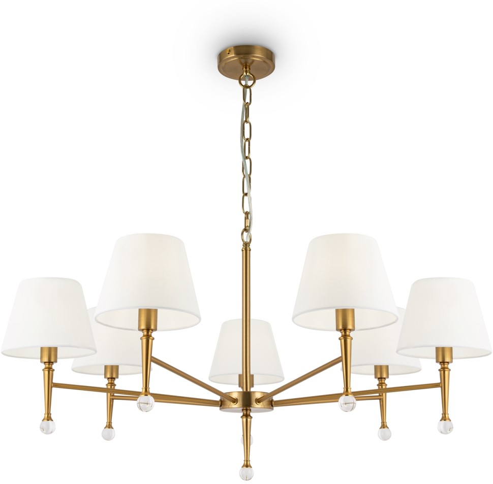 FR5190PL-07BS1 FREYA подвесная люстра Rosemary, белые плафоны, E14*7*40W