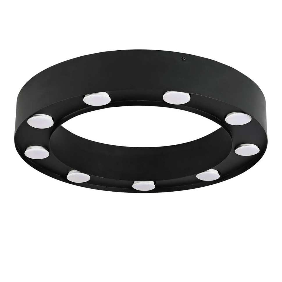 3007-9U FAVOURITE черный потолочный светильник Attica, GU10*9*5W, 50см диаметр