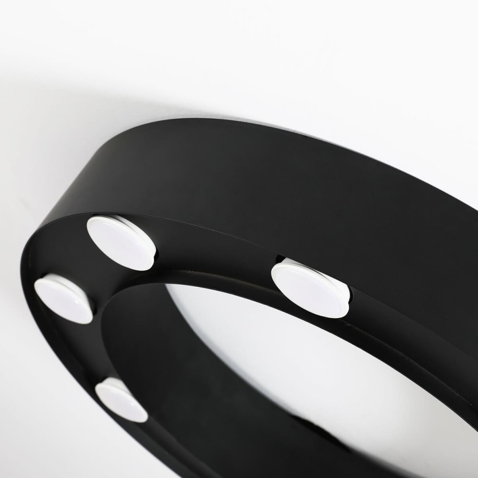 3007-9U FAVOURITE черный потолочный светильник Attica, GU10*9*5W, 50см диаметр