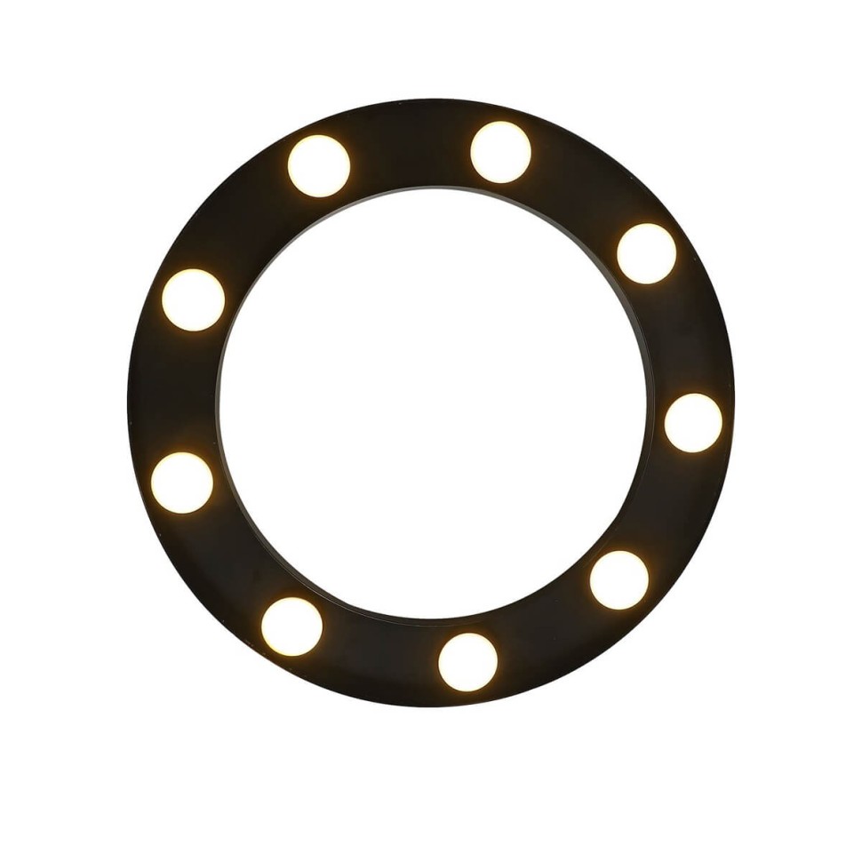 3007-9U FAVOURITE черный потолочный светильник Attica, GU10*9*5W, 50см диаметр