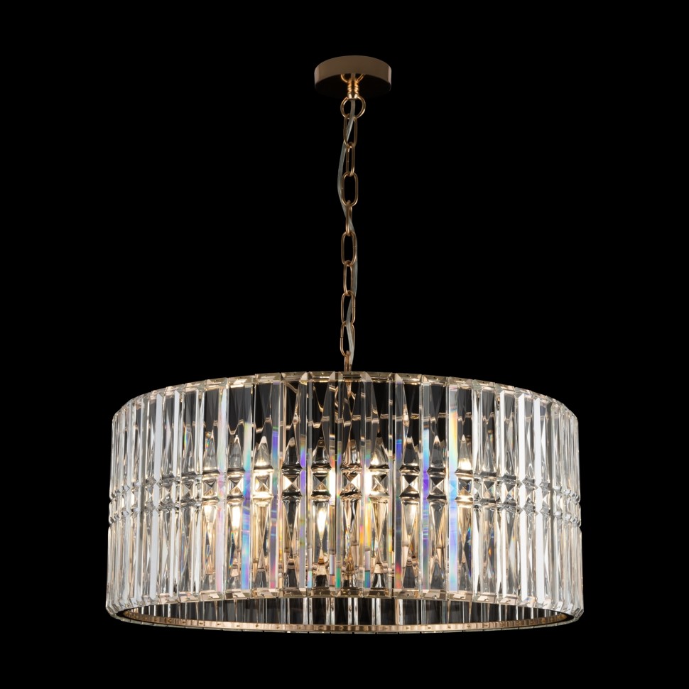 MOD094PL-08G MAYTONI подвесная хрустальная люстра Facet, E14*8*40W, золото