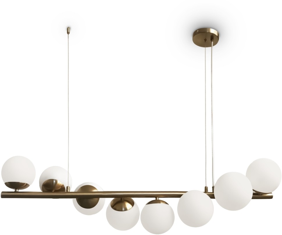 FR5199PL-08BS1 FREYA подвесной светильник Zing, латунь, E27*8*60W