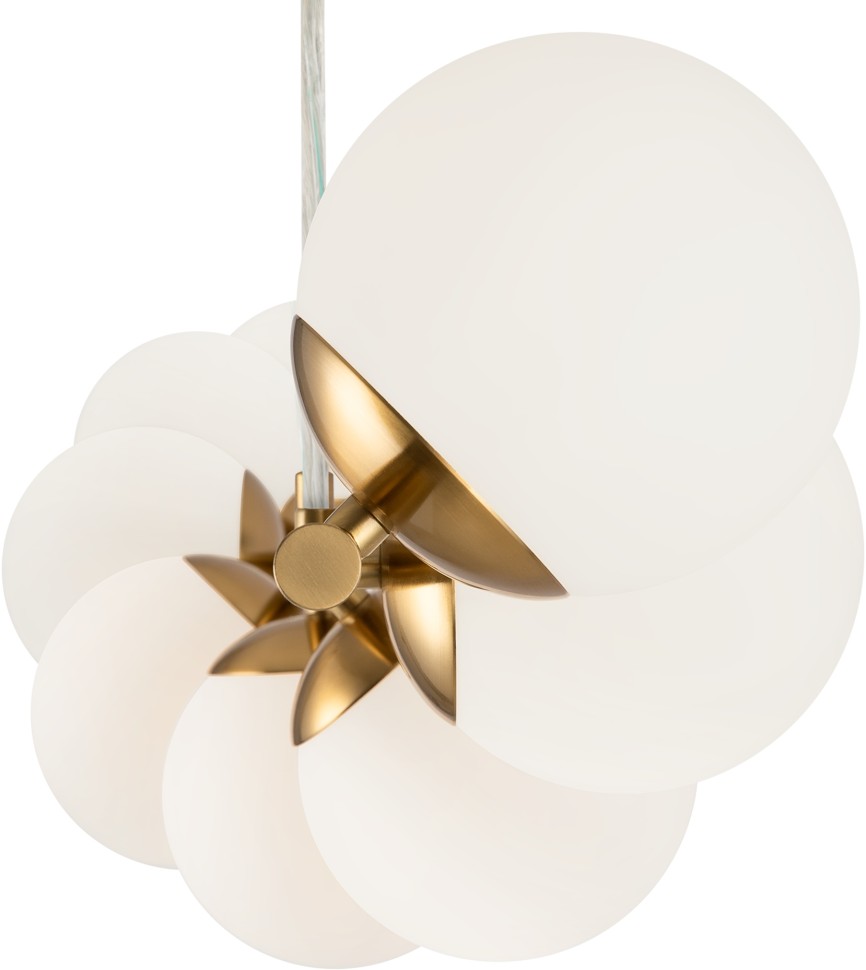 FR5199PL-08BS1 FREYA подвесной светильник Zing, латунь, E27*8*60W