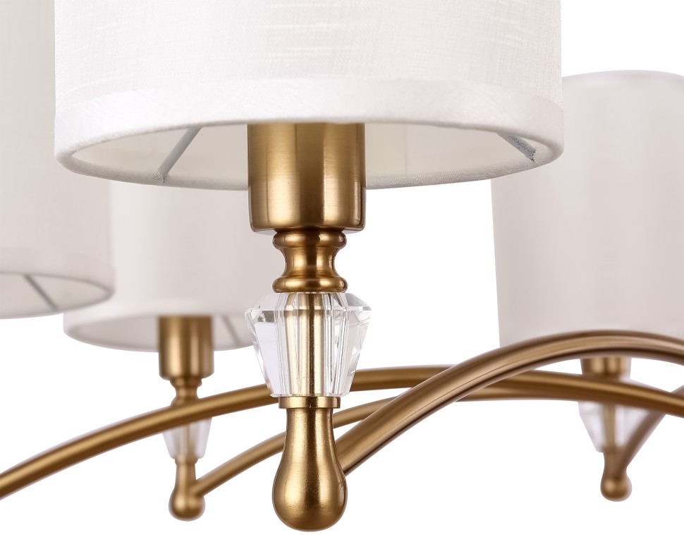 FR1007PL-08BS FREYA подвесная люстра Riverside, латунь, E14*8*40W