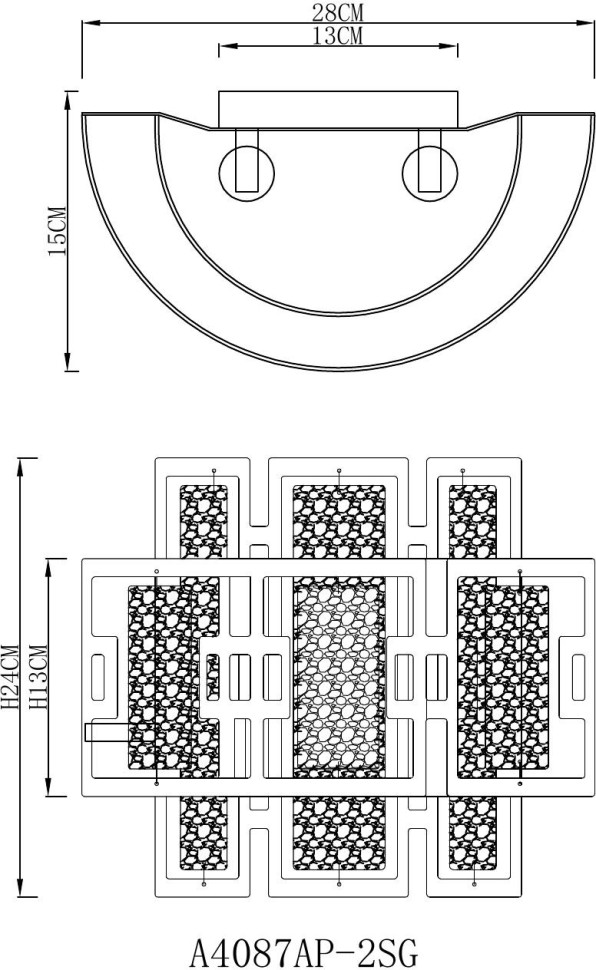 A4087AP-2SG ARTE LAMPE Blake бра, матовое золото