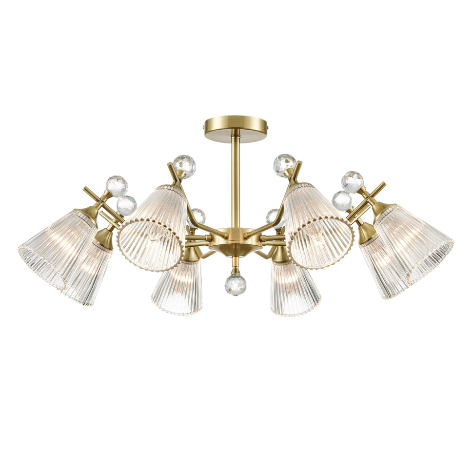 8046/8C LUMION AURICA Потолочная люстра E14*8*40W, латунь