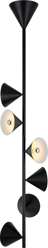 08480-6P,19 KINK LIGHT Эвелин черный потолочный светильник Лофт