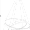 A2197SP-3BK ARTE LAMP черная светодиодная люстра 3 кольца Frodo 145W, 3000-6000K, 75-55-35см диаметр, с пультом