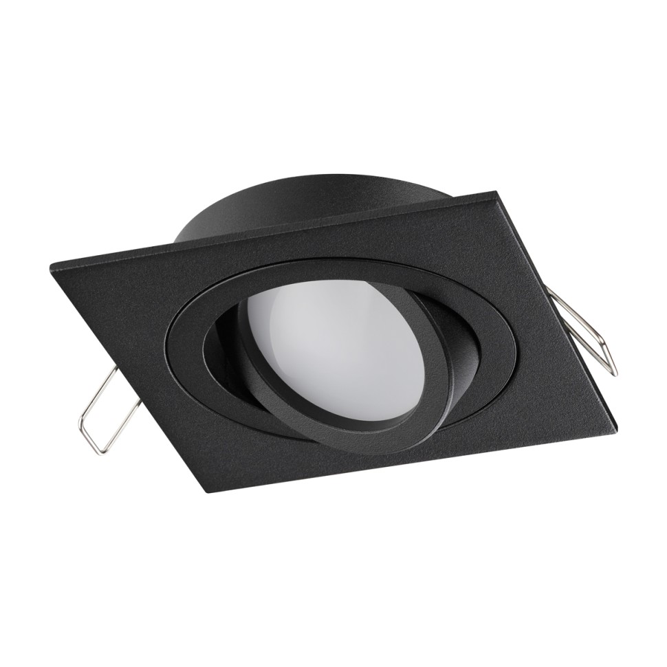 371020 NOVOTECH WIR Светильник встраиваемый поворотный MORUS черный IP20 GU10*1*50W, квадрат 92*92мм