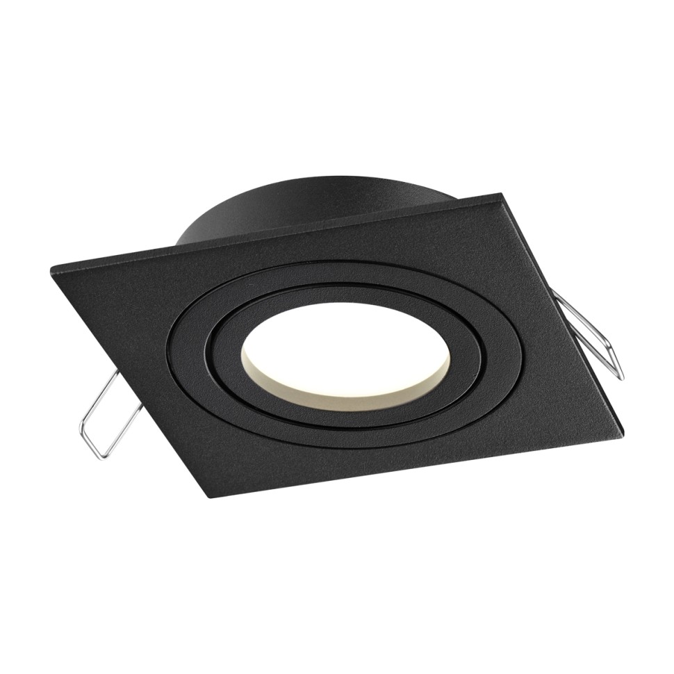 371020 NOVOTECH WIR Светильник встраиваемый поворотный MORUS черный IP20 GU10*1*50W, квадрат 92*92мм