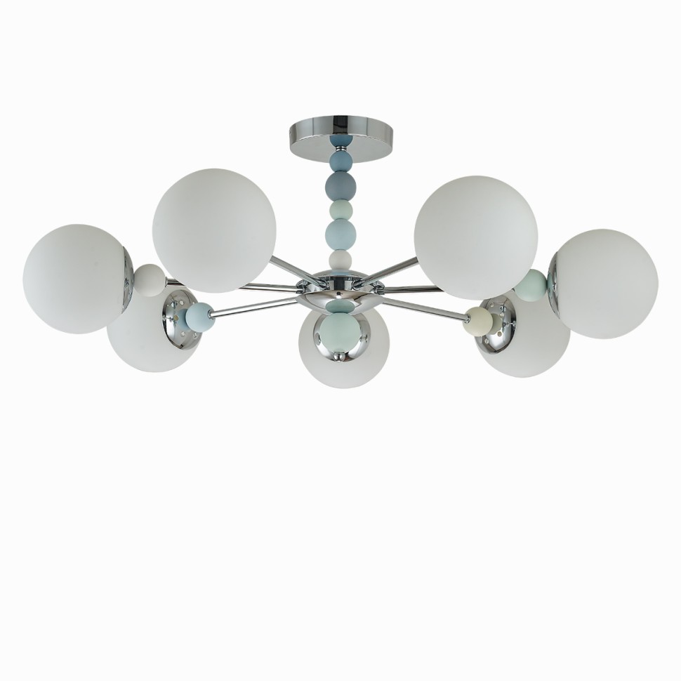 6525/7C LUMION MODERNI Потолочная люстра SUNDAY, E14*7*40W, хром, 79см диаметр