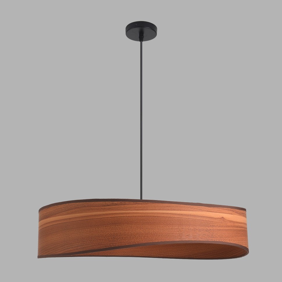 8421/6A LUMION Подвесной светильник LAGOMA, 60см диаметр, E14*6*40W, черный/коричневый, металл/ПВХ