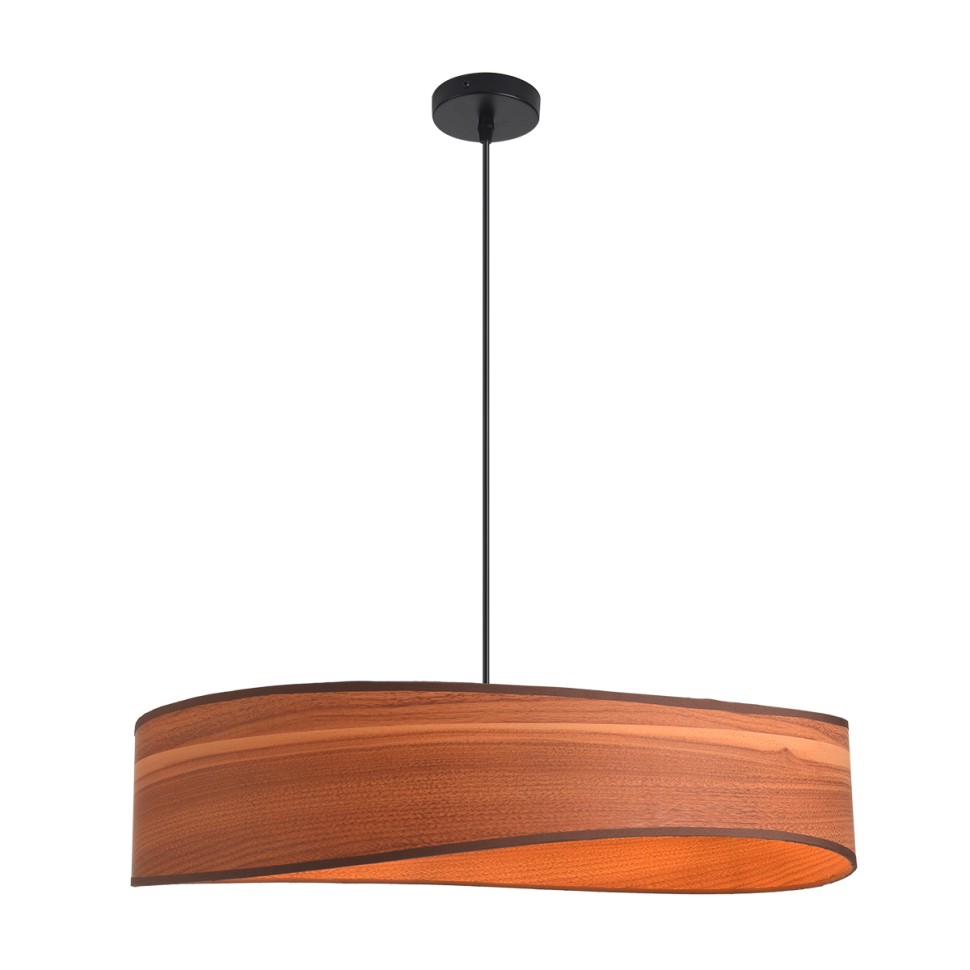 8421/6A LUMION Подвесной светильник LAGOMA, 60см диаметр, E14*6*40W, черный/коричневый, металл/ПВХ