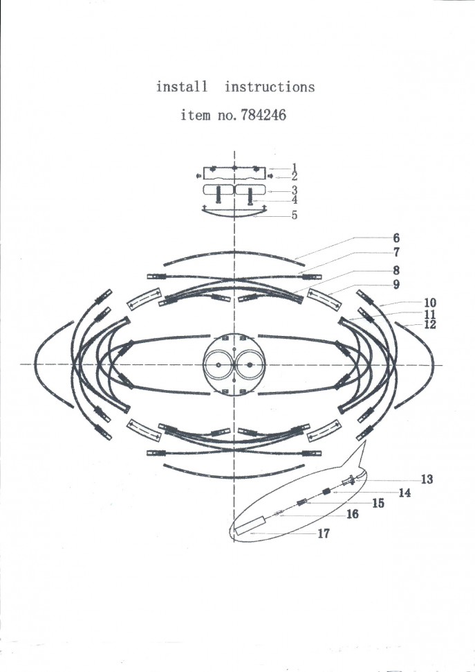 784246 Lightstar Потолочная люстра OVALE