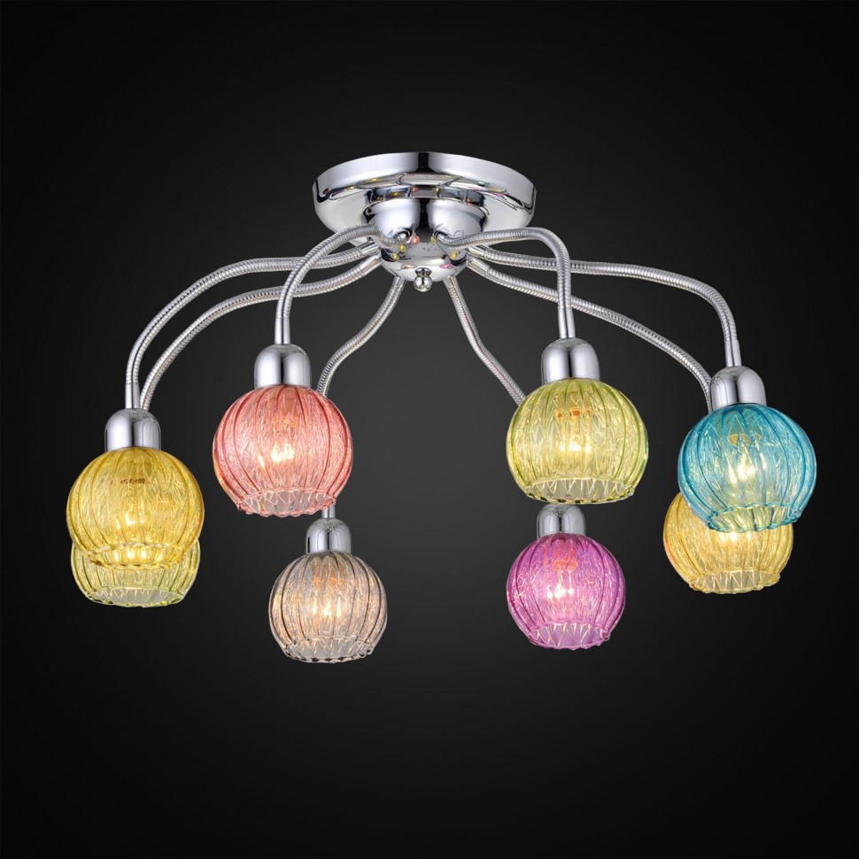 CL604181 CITILUX потолочная разноцветная люстра Попурри 8 гибких рожков