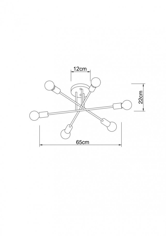 A5435PL-6WH ARTE LAMP белая потолочная люстра на штанге Alastor