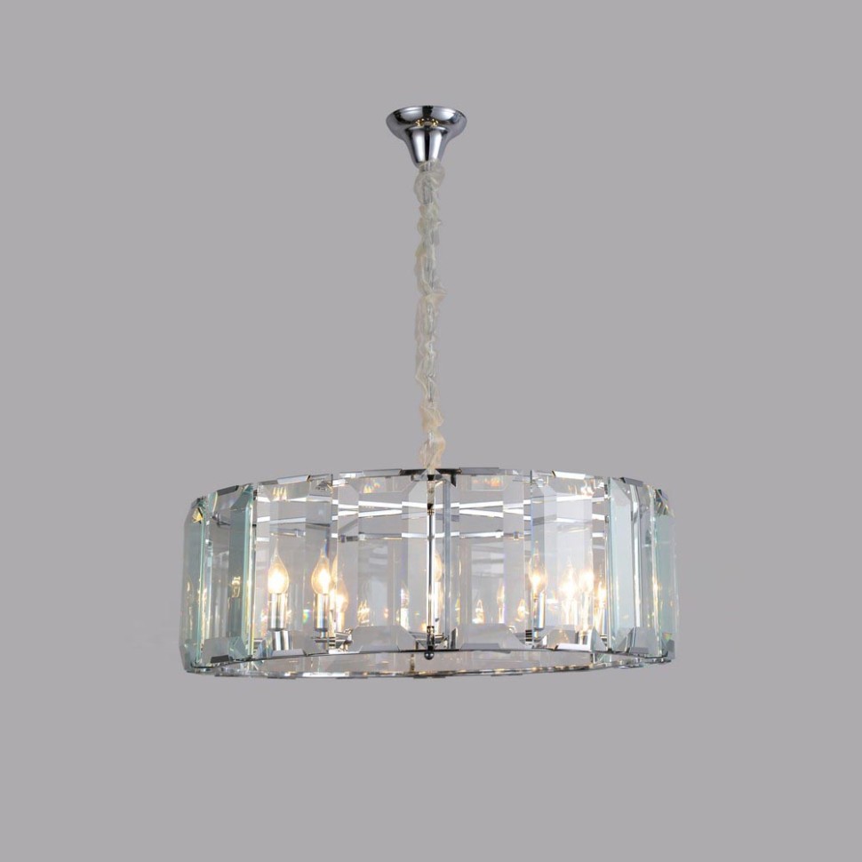 OML-81513-10 OMNILUX подвесная люстра хрусталь Noventa, хром, 80см диаметр