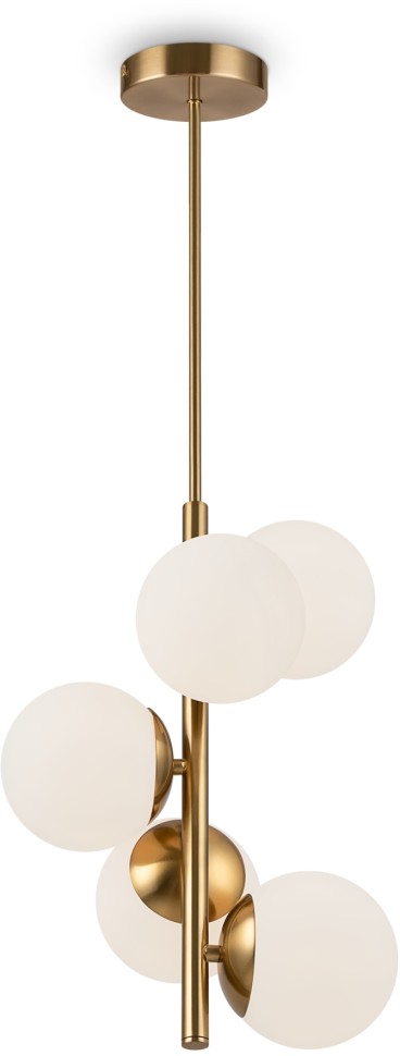 FR5199PL-05BS1 FREYA подвесной светильник Zing, латунь, E27*5*60W