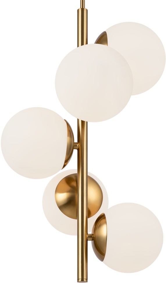 FR5199PL-05BS1 FREYA подвесной светильник Zing, латунь, E27*5*60W