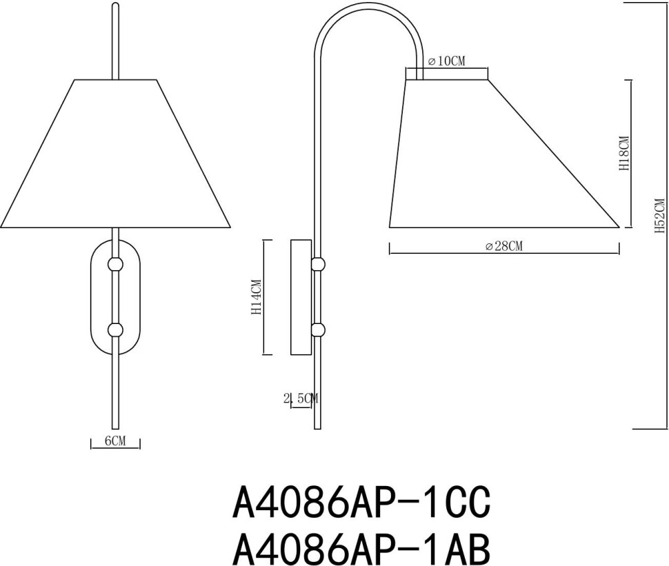 A4086AP-1CC ARTE LAMP Rondo настенный светильник, хром