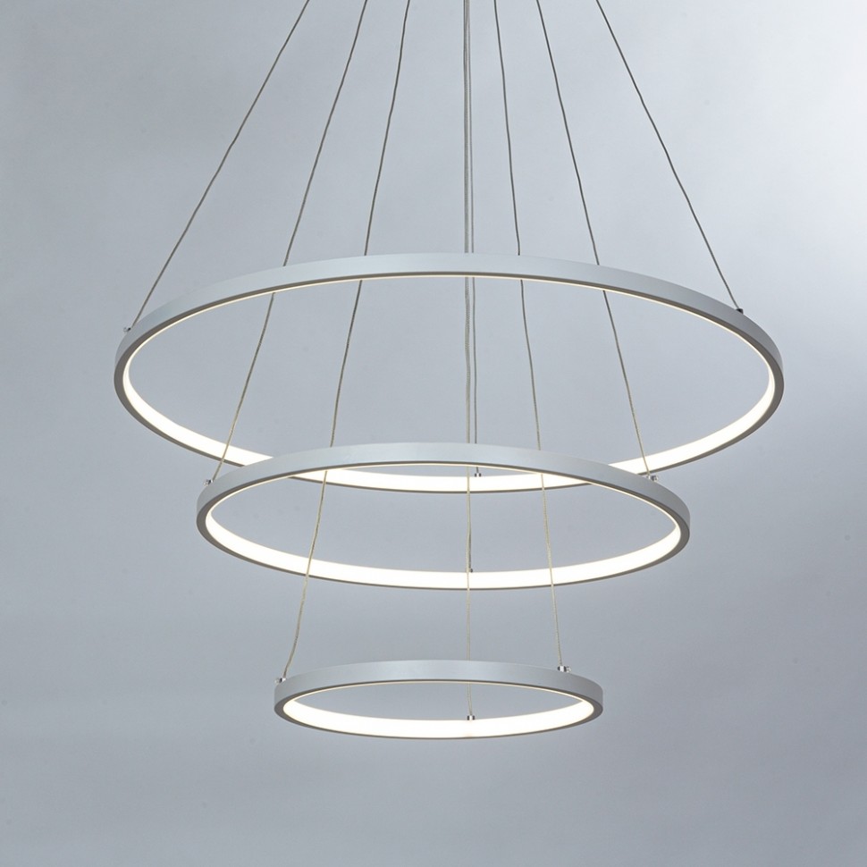 A2197SP-3WH ARTE LAMP белая светодиодная люстра 3 кольца Frodo 145W, 3000-6000K, 75-55-35см диаметр, с пультом