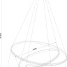 A2197SP-3WH ARTE LAMP белая светодиодная люстра 3 кольца Frodo 145W, 3000-6000K, 75-55-35см диаметр, с пультом