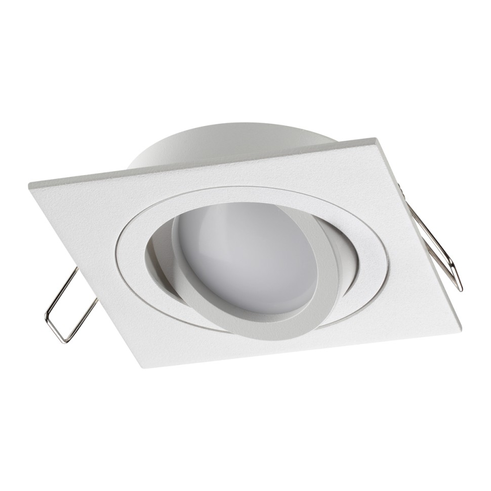 371019 NOVOTECH WIR Светильник встраиваемый поворотный MORUS белый IP20 GU10*1*50W, квадрат 92*92мм