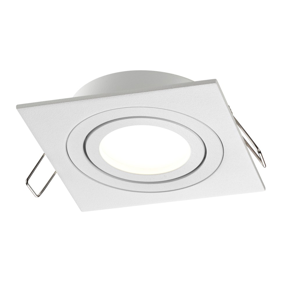 371019 NOVOTECH WIR Светильник встраиваемый поворотный MORUS белый IP20 GU10*1*50W, квадрат 92*92мм
