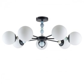 6526/7C LUMION MODERNI Потолочная люстра SUNDAY, E14*7*40W, черный, 79см диаметр