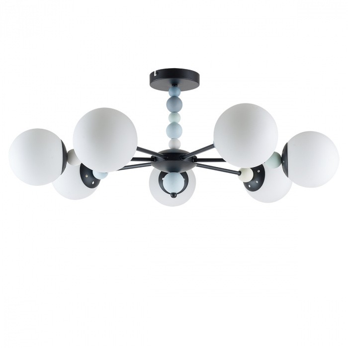 6526/7C LUMION MODERNI Потолочная люстра SUNDAY, E14*7*40W, черный, 79см диаметр