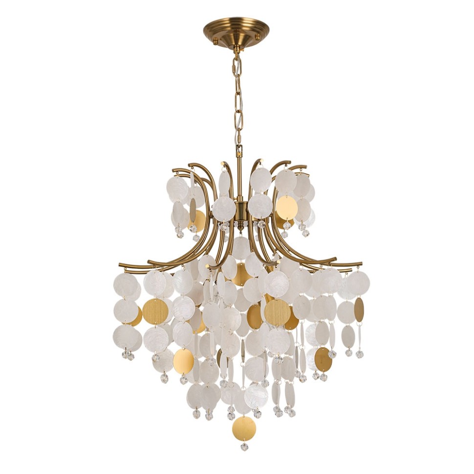 A4089LM-6AB Arte Lamp Подвесная люстра Pipirima, бронза, белый, перламутр, 52см диаметр, E14*6*40W