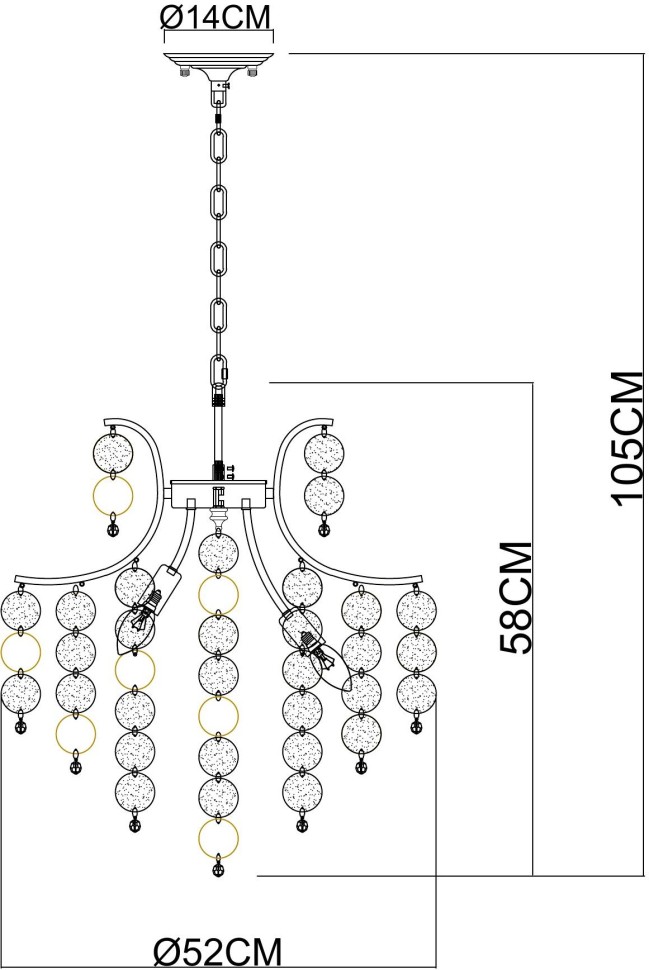 A4089LM-6AB Arte Lamp Подвесная люстра Pipirima, бронза, белый, перламутр, 52см диаметр, E14*6*40W