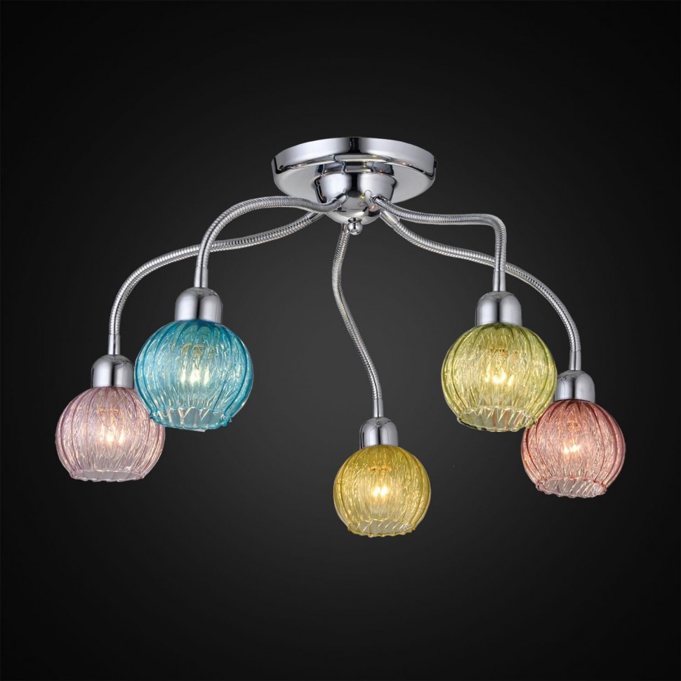 CL604151 CITILUX потолочная разноцветная люстра Попурри 5 гибких рожков