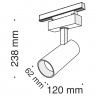 TR019-2-15W3K-B Трековый светильник магнитный 48V светодиодный Track lamps 