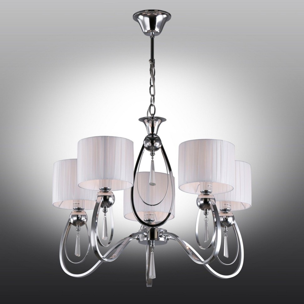 OML-63803-05 OMNILUX подвесная люстра Mellitto, хром, белый, E14*5*40W