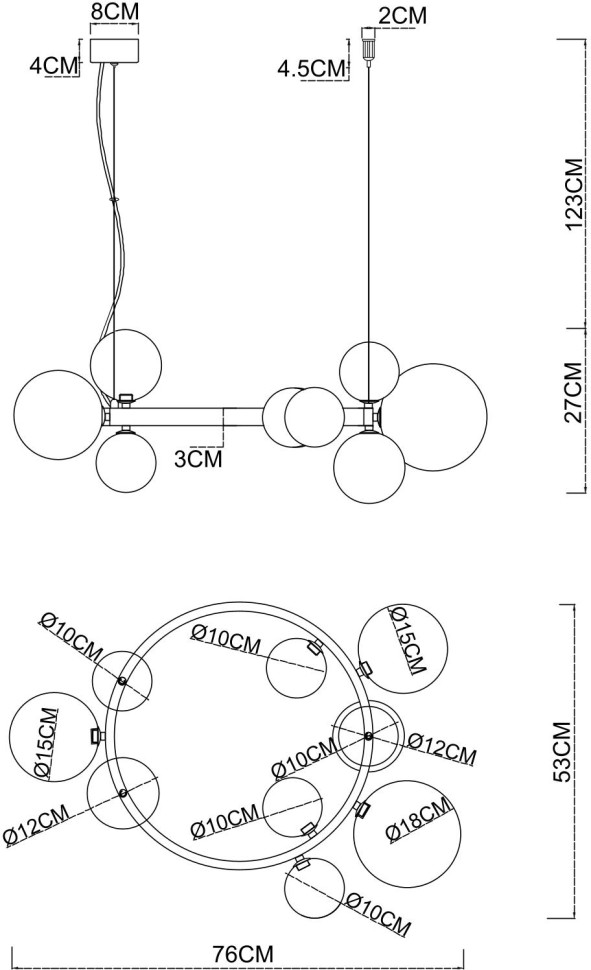 A7790SP-10BK ARTE LAMP подвесная люстра Vincent