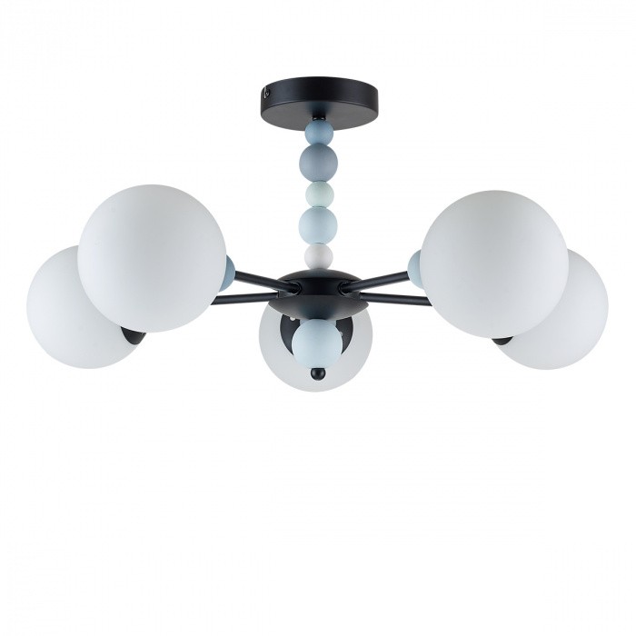 6526/5C LUMION MODERNI Потолочная люстра SUNDAY, E14*5*40W, черный, 65см диаметр